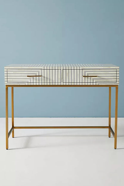 Savi Stripe Inlay Console - Ziba Homes