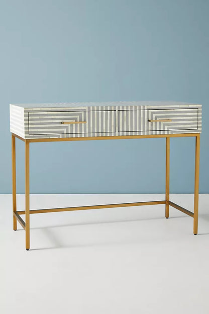 Savi Stripe Inlay Console - Ziba Homes