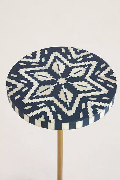 Ikat Inlay Petite End Table - Ziba Homes