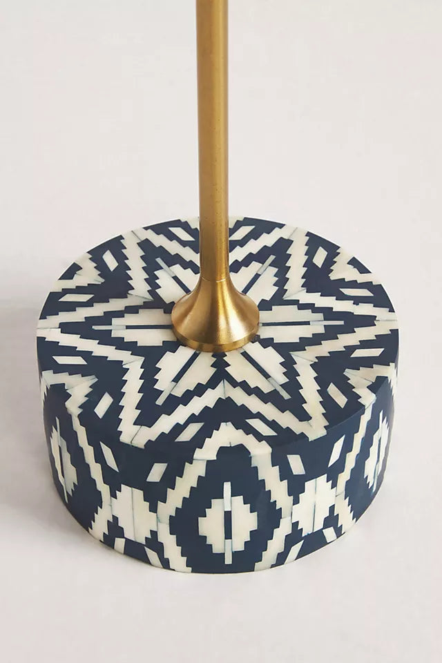 Ikat Inlay Petite End Table - Ziba Homes