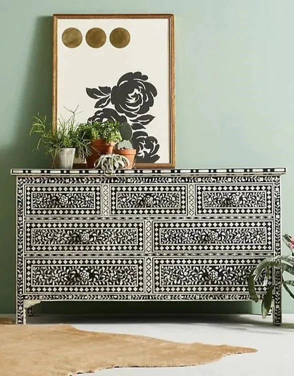 Sylvan Inlay Seven-Drawer Dresser - Ziba Homes