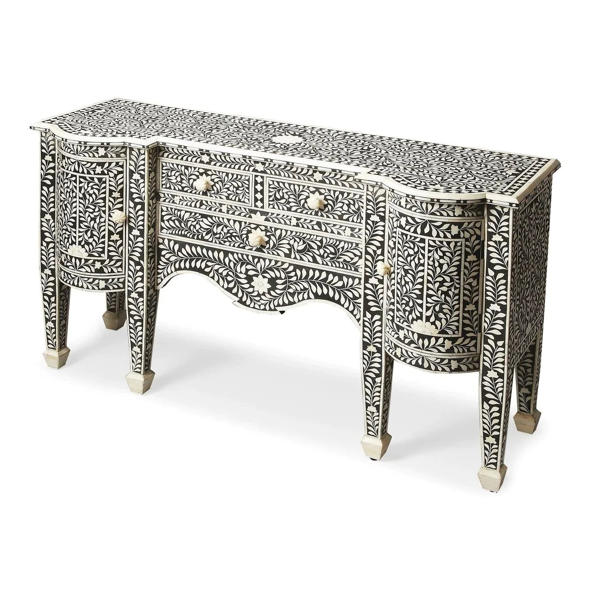 Sylvan Baroque Inlay Console - Ziba Homes