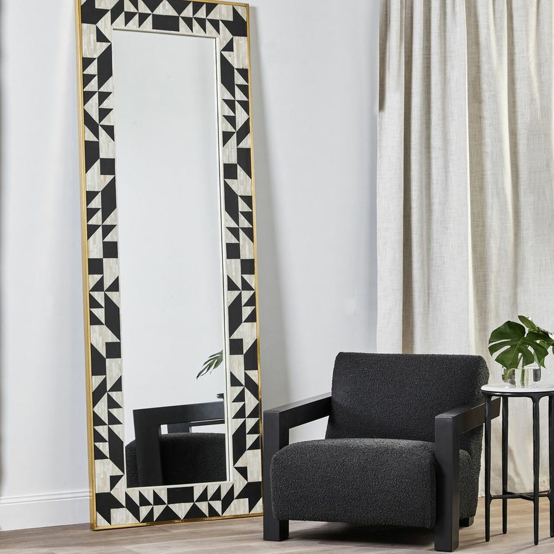 Noir Inlay Mirror - Ziba Homes
