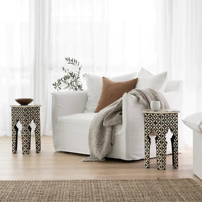 Trellis Inlay End Table D - Ziba Homes