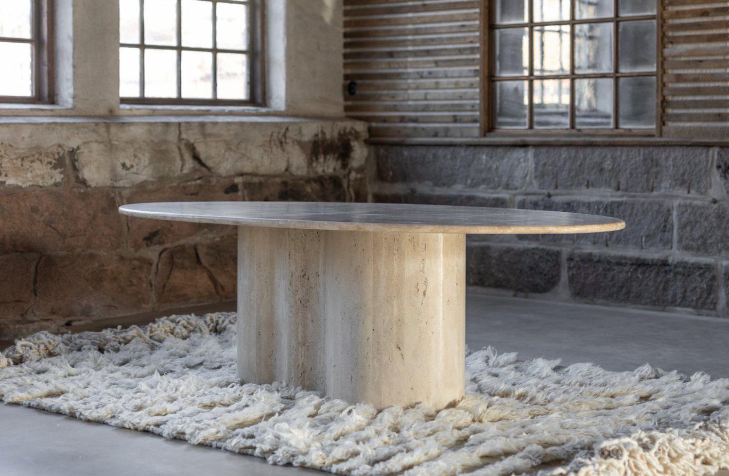 Terra Travertine  Marble Dining Table