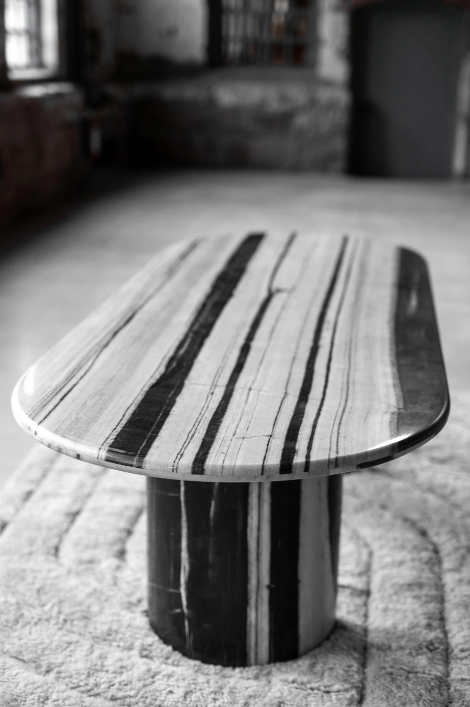 Majestic Panda Marble Dining Table