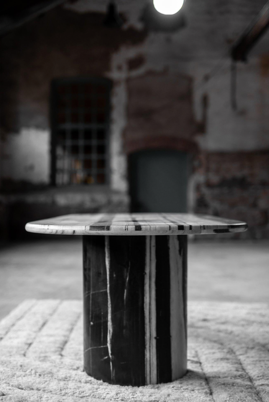 Majestic Panda Marble Dining Table