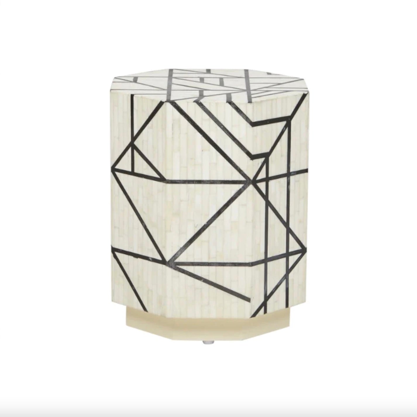 Geo Inlay End Table - Ziba Homes