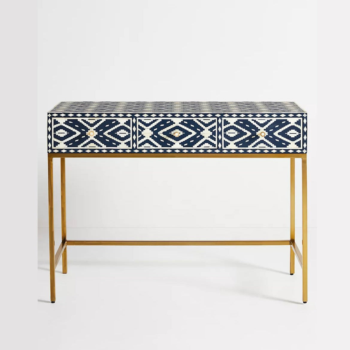 Ikat Inlay Console - Ziba Homes