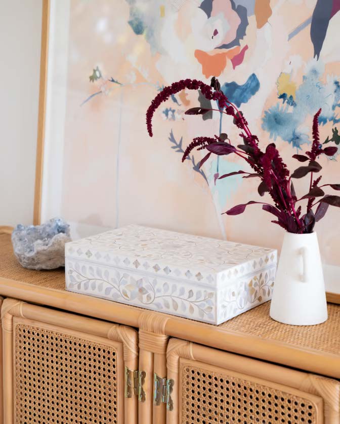 Sylvan Inlay Mother of Pearl Box - Ziba Homes