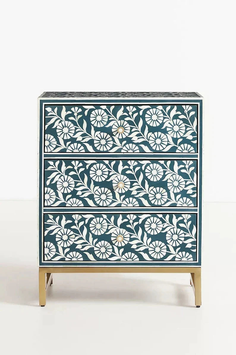Mazaya Inlay 3-Drawer Dresser - Ziba Homes