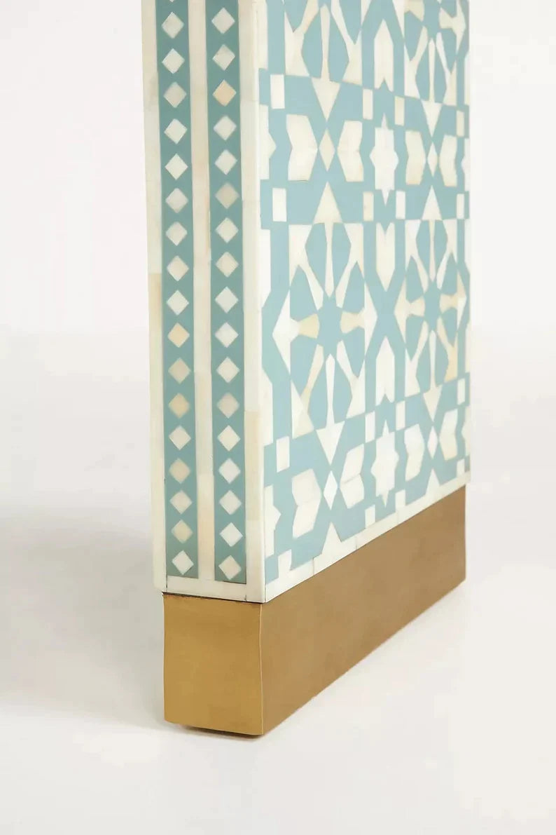 Marrakech Inlay Waterfall Console - Ziba Homes