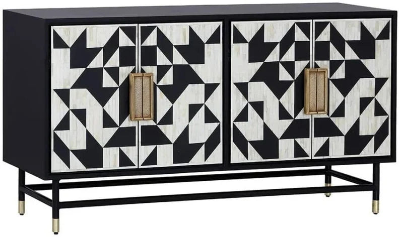 Noir Inlay Buffet Storage Cabinet - Ziba Homes