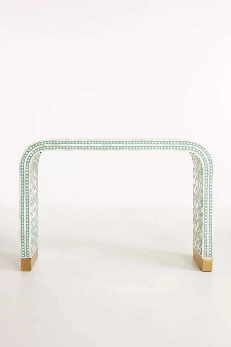 Marrakech Inlay Waterfall Console - Ziba Homes