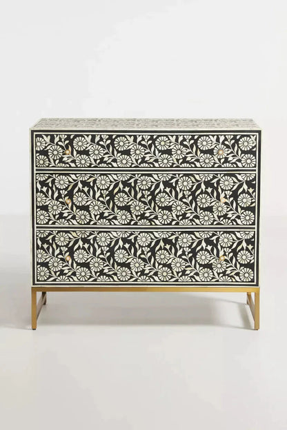 Mazaya Inlay 3-Drawer Dresser Large - Ziba Homes