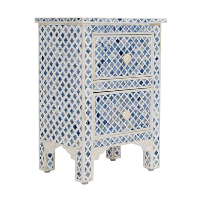 Inlay Dyed Bone Bedside Table - Ziba Homes