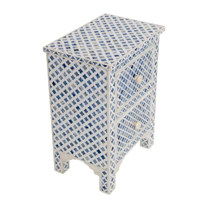 Inlay Dyed Bone Bedside Table - Ziba Homes