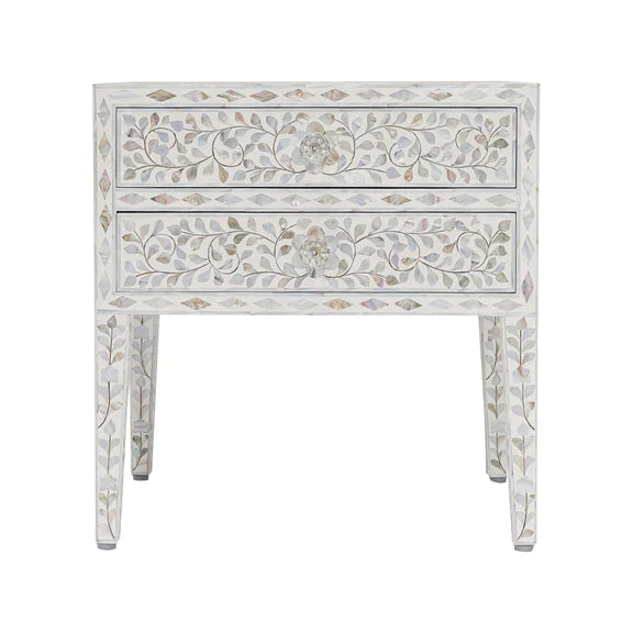 Willow Mother Of Pearl Side Table - Ziba Homes