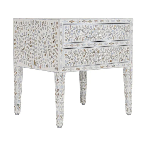 Willow Mother Of Pearl Side Table - Ziba Homes