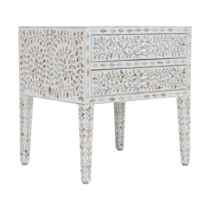 Willow Mother Of Pearl Side Table - Ziba Homes