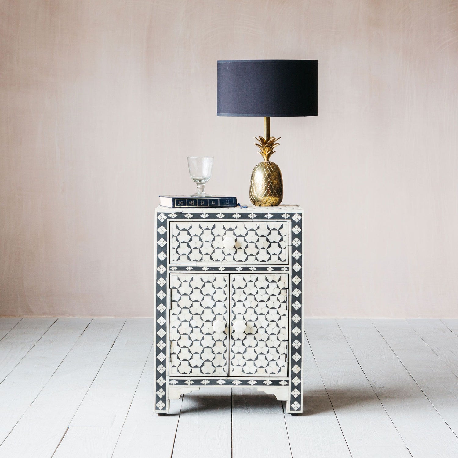 Khaab Inlay Nightstand - Ziba Homes