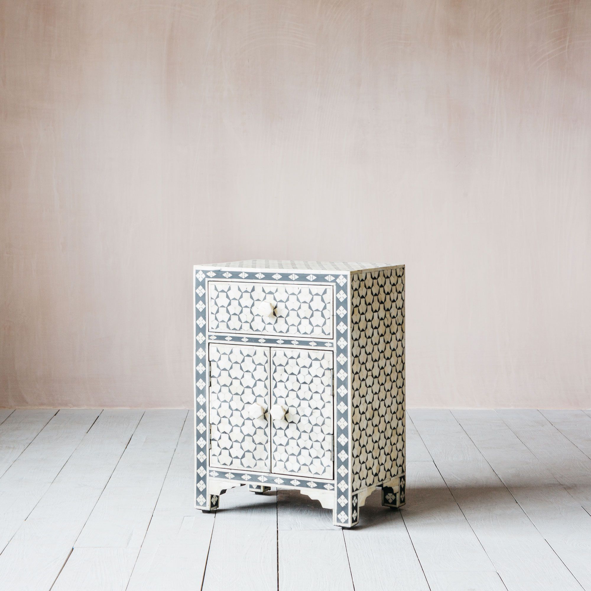 Khaab Inlay Nightstand - Ziba Homes