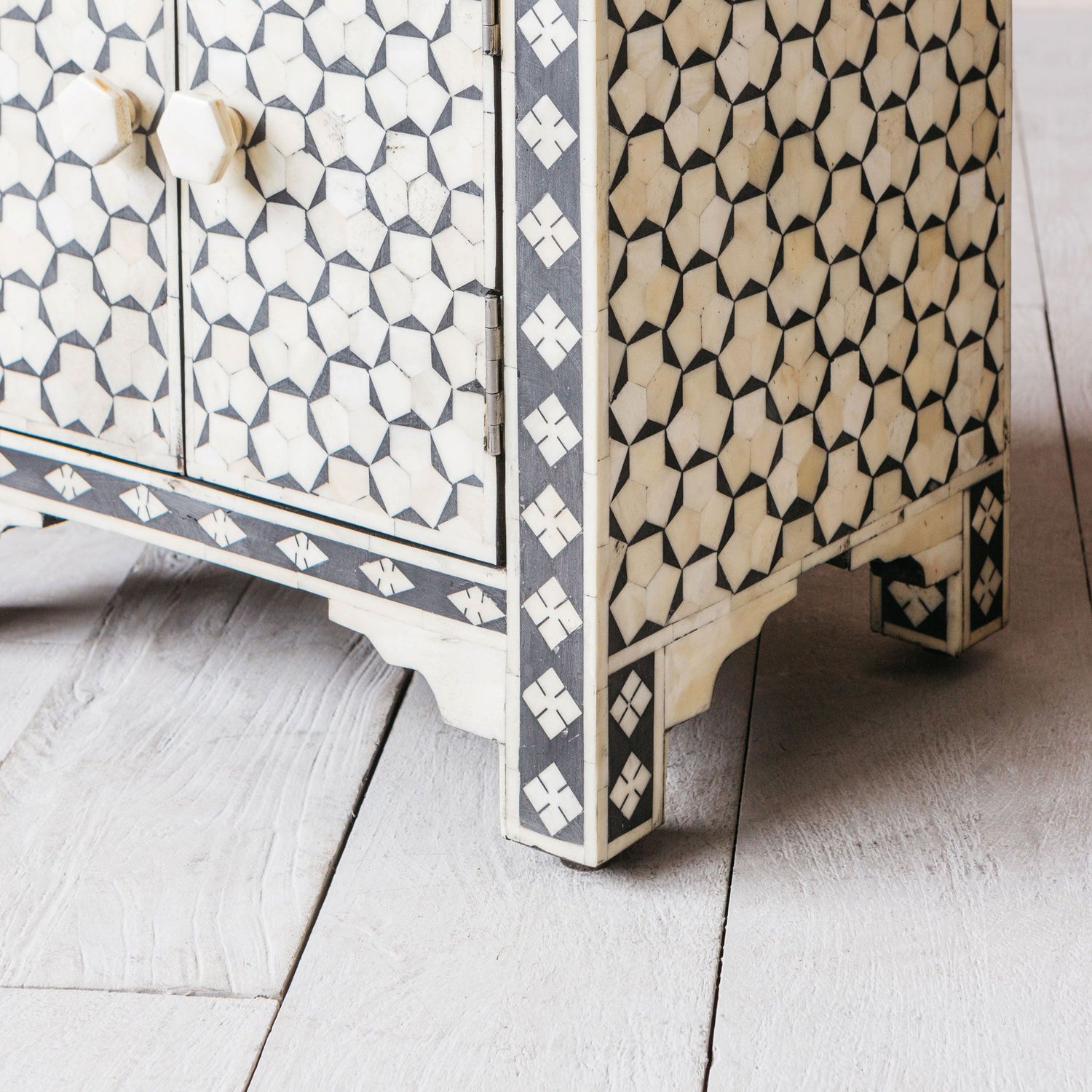 Khaab Inlay Nightstand - Ziba Homes